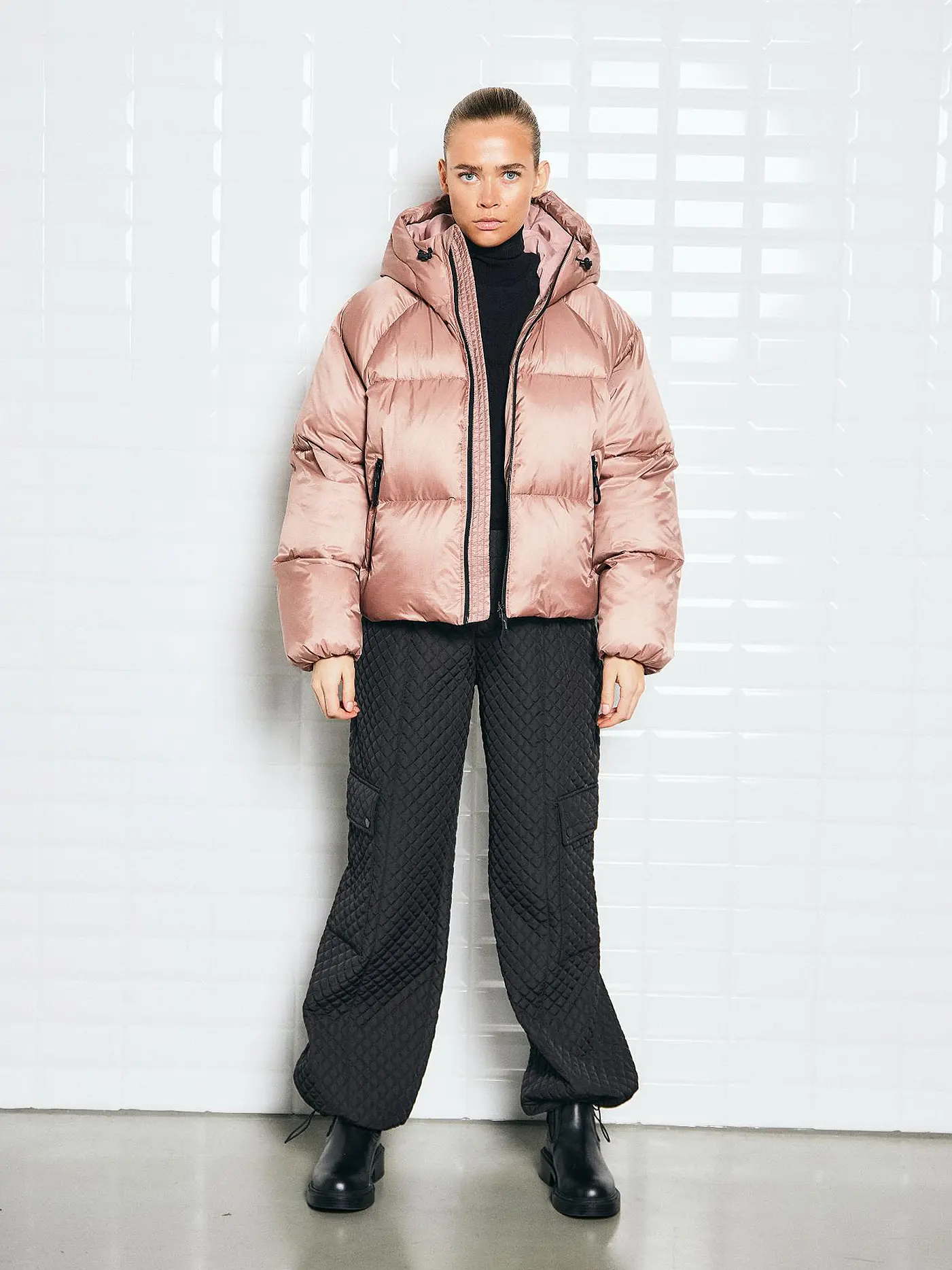 WITHBLACK | Daunensteppjacke EMMA | rosa